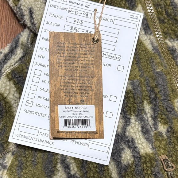 Mossy Oak Woodsman Winter Fleece Jacket NWT 2XL Original Bottomland - Picture 5 of 15